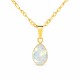 Sudraba kulons „Crystal Drop (White Opal)“ ar Swarovski® kristāliem