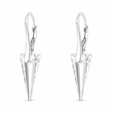 Sudraba auskari „Dzelonis“ ar Swarovski® kristāliem