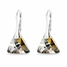 Sudraba auskari „Osiris (Silver Night)“ ar Swarovski™ kristāliem