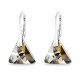 Sudraba auskari „Osiris (Silver Night)“ ar Swarovski® kristāliem