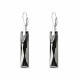 Sudraba auskari „Delukss (Jet)“ ar Swarovski® kristāliem