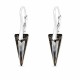 Sudraba auskari „Dzelonis (Silver Night)“ ar Swarovski® kristāliem