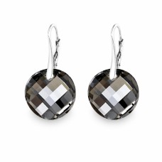 Sudraba auskari „Mēness (Silver Night)“ ar Swarovski™ kristāliem