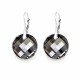 Sudraba auskari „Mēness (Silver Night)“ ar Swarovski® kristāliem