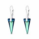 Sudraba auskari „Dzelonis (Bermuda Blue)“ ar Swarovski® kristāliem