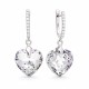 Sudraba auskari „Iemīlējusies Sirds III R“ ar Swarovski™ kristāliem