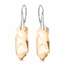 Sudraba auskari „Kaputt (Golden Shadow)“ ar Swarovski™ kristāliem