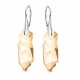 Sudraba auskari „Kaputt (Golden Shadow)“ ar Swarovski® kristāliem