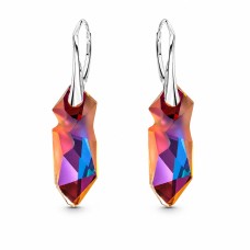 Sudraba auskari „Kaputt (Volcano)“ ar Swarovski™ kristāliem