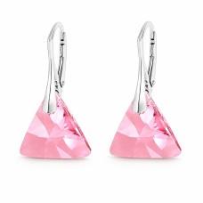 Sudraba auskari „Osiris (Light Rose)“ ar Swarovski™ kristāliem