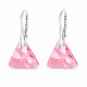 Sudraba auskari „Osiris (Light Rose)“ ar Swarovski® kristāliem