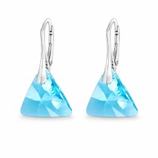 Sudraba auskari „Osiris (Aquamarine)“ ar Swarovski® kristāliem