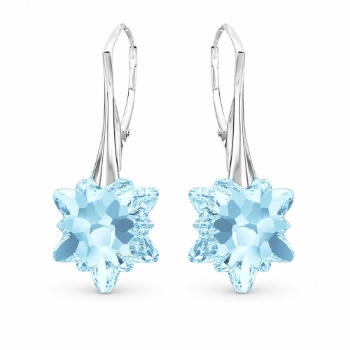 Sudraba auskari „Edelveiss (Aquamarine)“