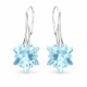 Sudraba auskari „Edelveiss (Aquamarine)“ ar Swarovski® kristāliem