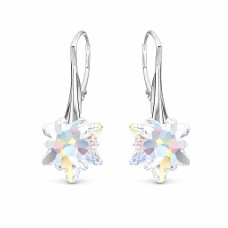Sudraba auskari „Edelveiss (Aurora Borealis)“ ar Swarovski® kristāliem