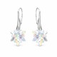 Sudraba auskari „Edelveiss (Aurora Borealis)“ ar Swarovski® kristāliem