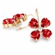 Auskari „Kristāla Āboliņš (Light Siam)“ ar Swarovski® kristāliem