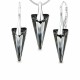 Sudraba komplekts sievietēm „Dzelonis (Silver Night)“ ar Swarovski® kristāliem