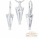 Sudraba komplekts sievietēm „Dzelonis“ ar Swarovski® kristāliem