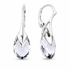 Sudraba auskari „Baroks II (Light Chrome)“ ar Swarovski® kristāliem