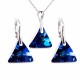 Sudraba komplekts sievietēm „Osiris (Bermuda Blue)“ ar Swarovski® kristāliem