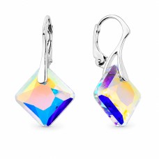 Sudraba auskari „Vizuļošana (Aurora Borealis)“ ar Swarovski® kristāliem
