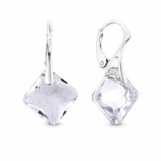 Sudraba auskari „Vizuļošana“ ar Swarovski® kristāliem