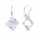 Sudraba auskari „Vizuļošana“ ar Swarovski® kristāliem