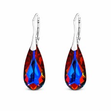 Sudraba auskari „Varavīksnes Kaskāde (Volcano)“ ar Swarovski™ kristāliem