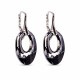 Sudraba auskari „Helios (Silver Night)“ ar Swarovski® kristāliem