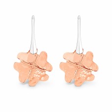 Sudraba auskari „Āboliņš (Golden Shadow)“ ar Swarovski™ kristāliem
