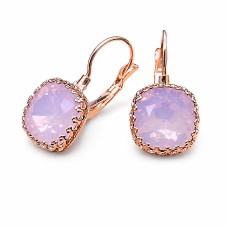 Auskari „Vintāžš V (Rose Water Opal)“ ar Swarovski™ kristāliem