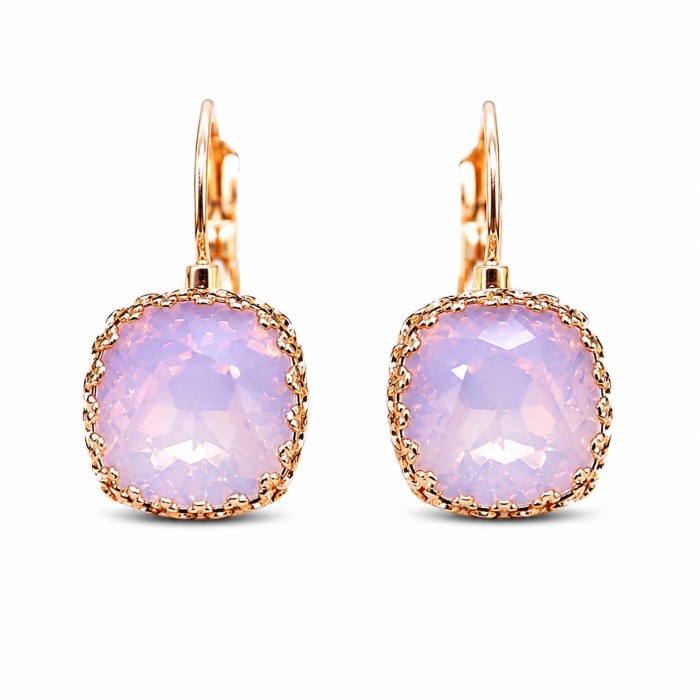 Auskari „Vintāžš V (Rose Water Opal)“ ar Swarovski® kristāliem