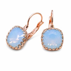 Auskari „Vintage V (Air Blue Opal)“ ar Swarovski® kristāliem