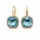 Auskari „Vintage V (Aquamarine Blue)“ ar Swarovski® kristāliem