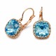 Auskari „Vintage V (Aquamarine Blue)“ ar Swarovski® kristāliem