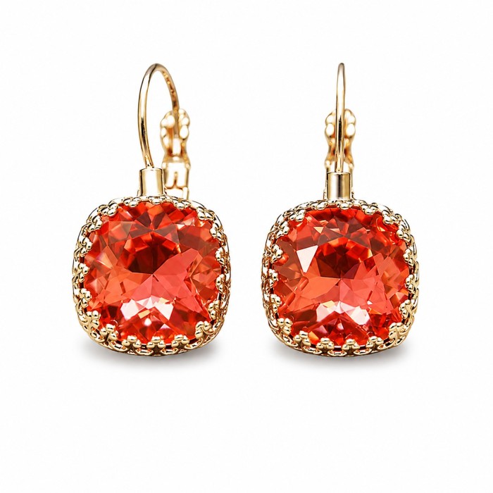 Auskari „Vintāžš V (Padparadscha)“ ar Swarovski® kristāliem