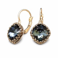 Auskari „Vintage IV (Silver Night)“ ar Swarovski® kristāliem