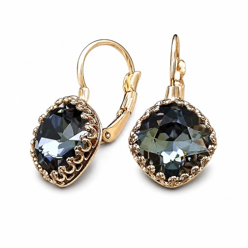 Earrings “Vintage IV (Silver Night)” created with Crystals by Swarovski®