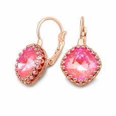 Auskari „Vintage IV (Lotus Pink DeLite)“ ar Swarovski® kristāliem