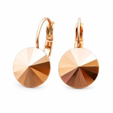 Auskari „Klaris II (Rose Gold)“ ar Swarovski™ kristāliem