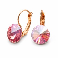 Auskari „Klaris II (Light Rose Moonlight)“ ar Swarovski™ kristāliem