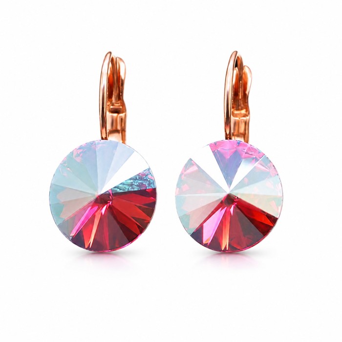 Auskari „Klaris II (Fuchsia Shimmer)“ ar Swarovski® kristāliem