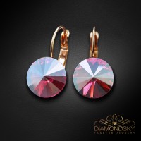 Auskari "Klaris II (Fuchsia Shimmer)" ar Swarovski™ kristāliem