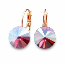 Auskari „Klaris II (Fuchsia Shimmer)“ ar Swarovski™ kristāliem
