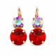 Auskari „Klaris VIII (Light Siam / AB)“ ar Swarovski™ kristāliem