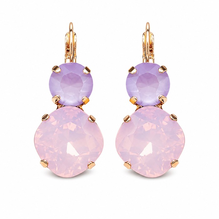 Auskari „Apžilbinošs Mirdzums VI (Rose Water Opal / Lilac)“ ar Swarovski™ kristāliem