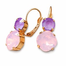 Auskari „Apžilbinošs Mirdzums VI (Rose Water Opal / Lilac)“ ar Swarovski™ kristāliem