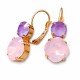 Auskari „Apžilbinošs Mirdzums VI (Rose Water Opal / Lilac)“ ar Swarovski™ kristāliem