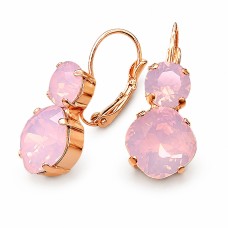 Auskari „Apžilbinošs Mirdzums VI (Rose Water Opal)“ ar Swarovski™ kristāliem